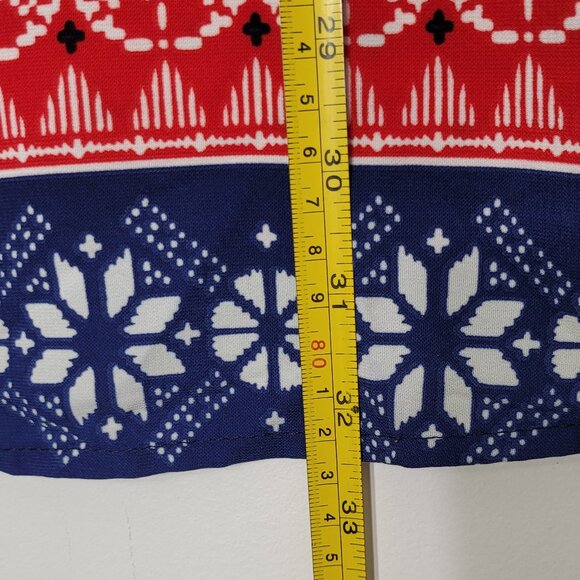 Papaya Women's Blue White & Red Geometric Print Sleeveless Spaghetti Top Dress - Picture 6 of 8